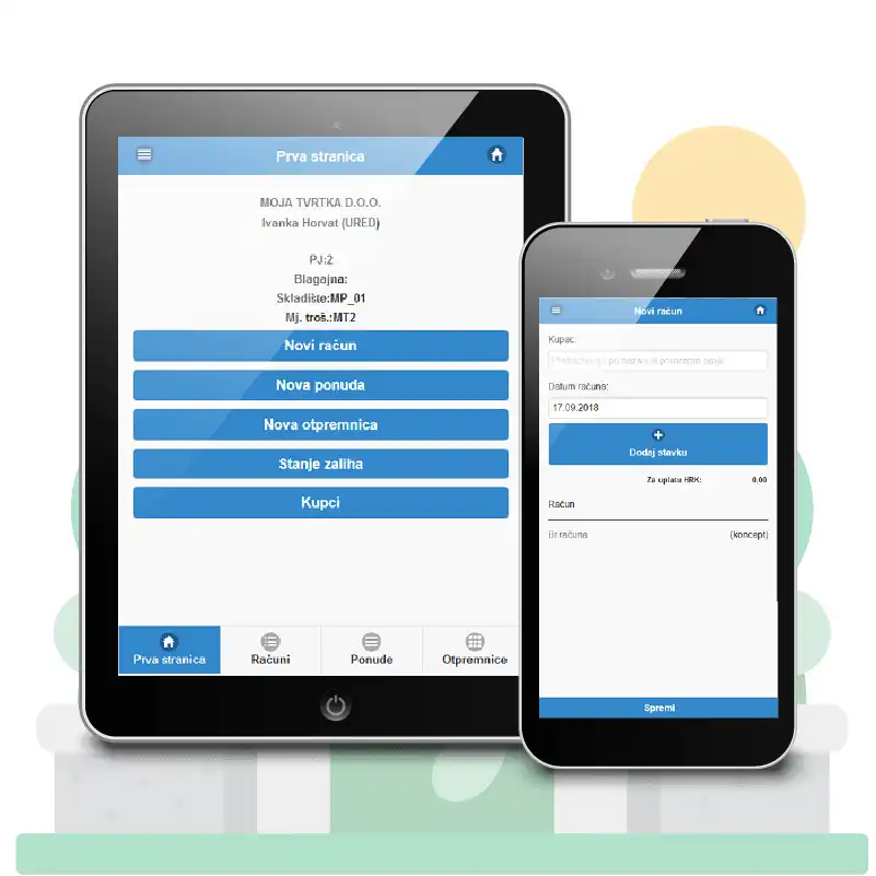 Mobile application for accounts